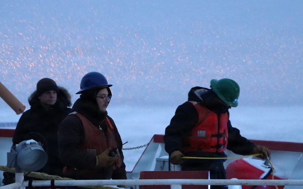 Coast Guard Cutter Mackinaw conducts track maintenance for Operation Taconite