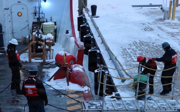 Coast Guard Cutter Mackinaw conducts track maintenance for Operation Taconite