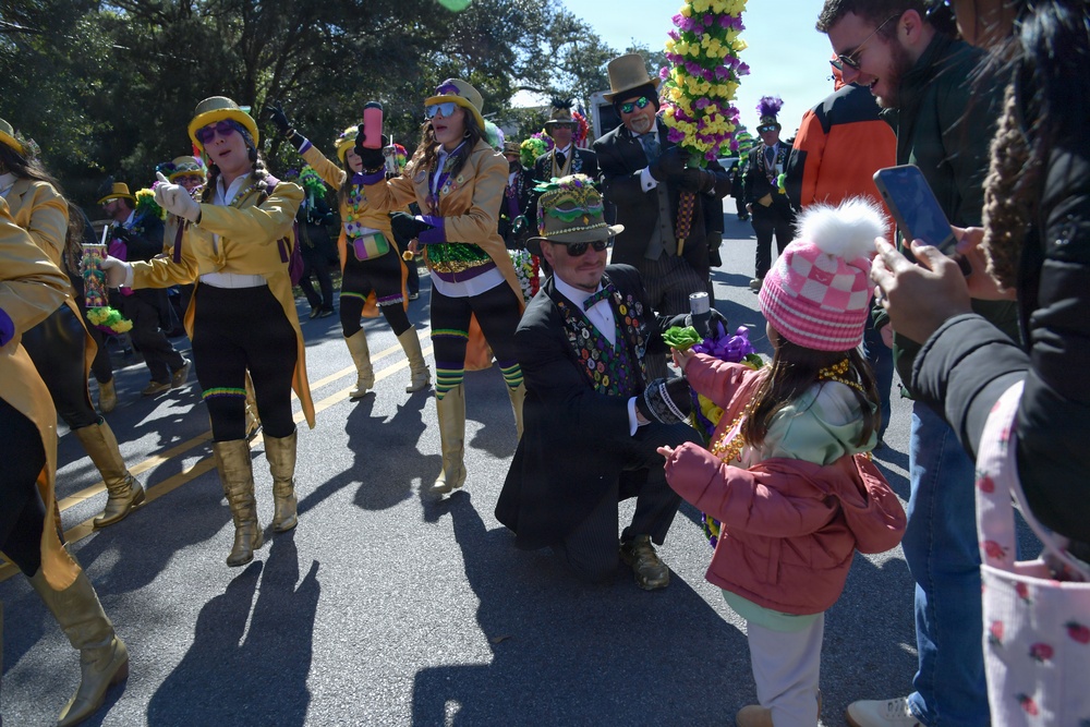 Keesler personnel leads local Mardi Gras parade through Ocean Springs