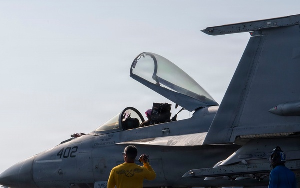 Abraham Lincoln conducts routine aircraft maintenance