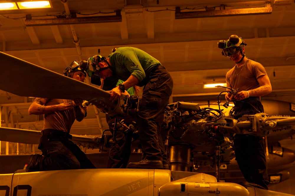 Abraham Lincoln Conducts Routine Night Operations