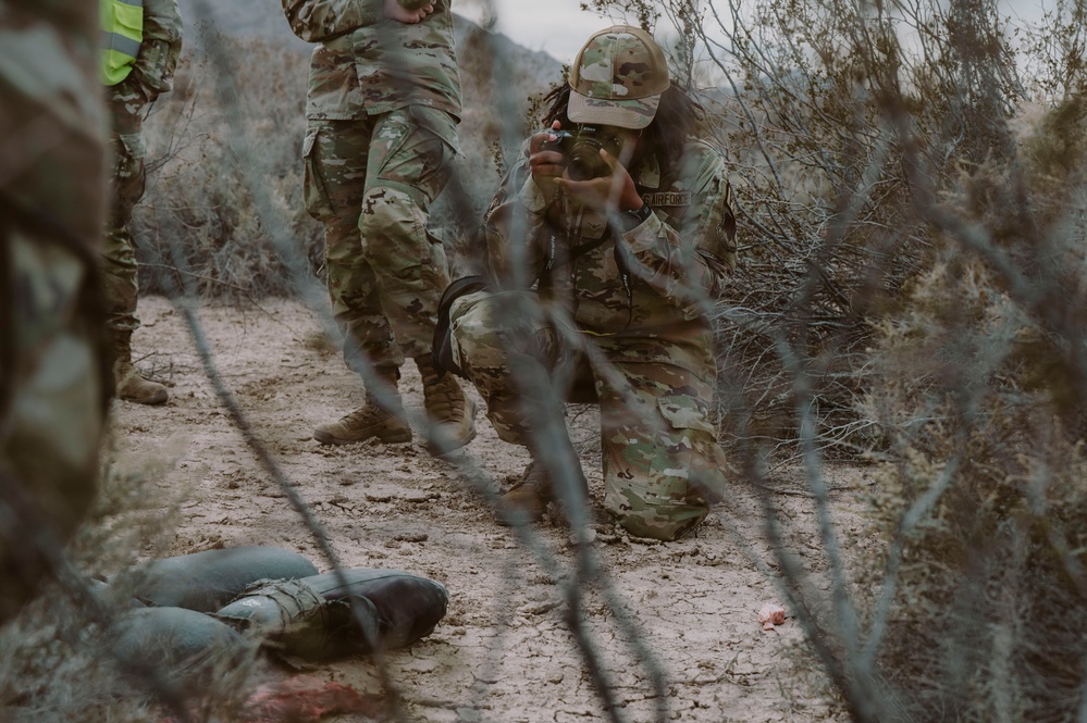 Airmen test emergency response during mass casualty exercise at Nellis AFB