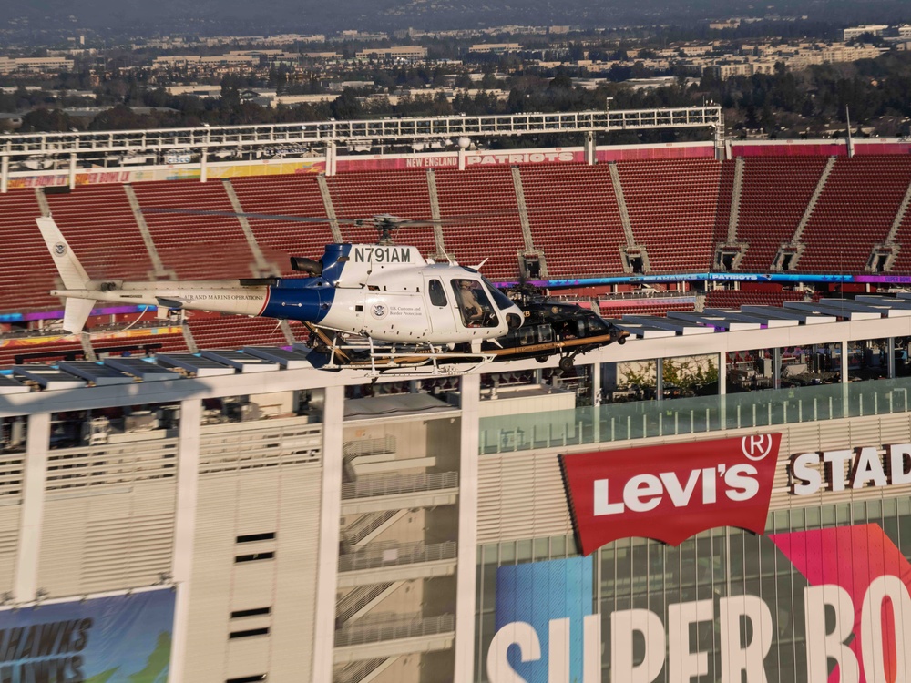 CBP provides aerial security in preparation for Super Bowl LIX