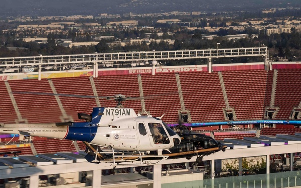 CBP provides aerial security in preparation for Super Bowl LX