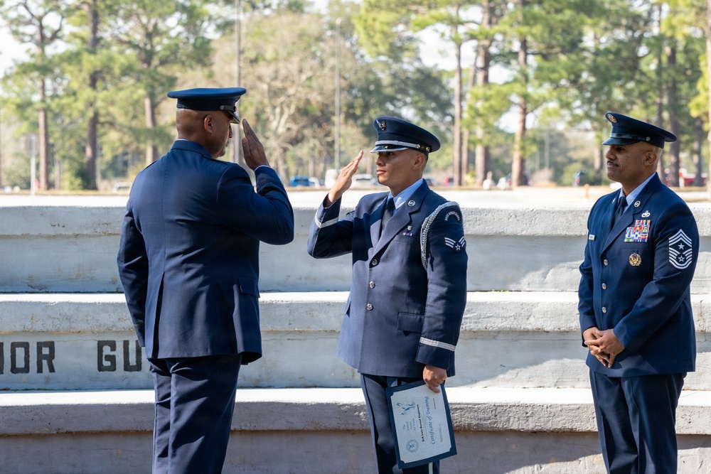 350 SWW Command Team Presides over Team Eglin Honor Guard Graduation