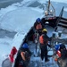 Coast Guard Cutter Bristol bay (WTGB 102) removes navigation hazards from ice on Lake Erie