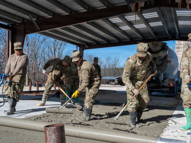 Fort Leonard Wood airmen lend specialized skills to upgrade homeland defense training complex