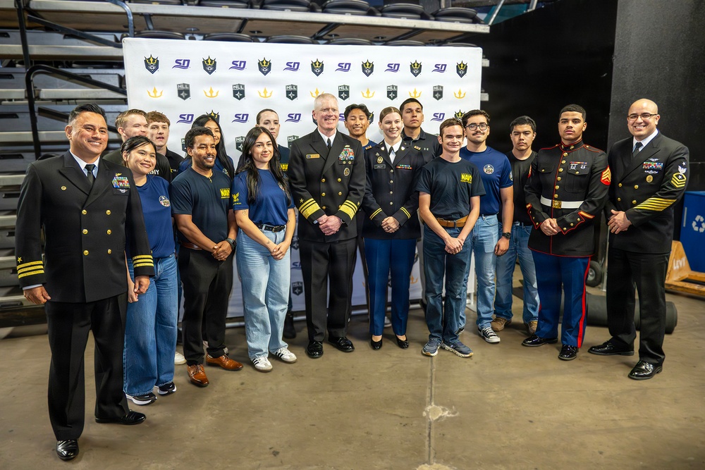 Future Servicemembers Swear in at San Diego Seals Lacrosse Game
