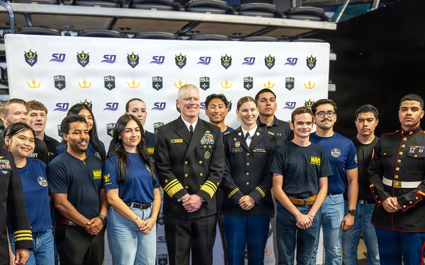 Future Servicemembers Swear in at San Diego Seals Lacrosse Game