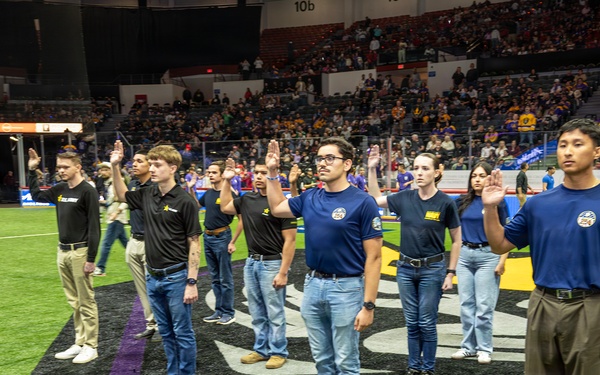 Future Servicemembers Swear in at San Diego Seals Lacrosse Game