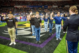 Future Servicemembers Swear in at San Diego Seals Lacrosse Game