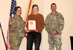 Fort McCoy workforce members recognized during January town hall sessions