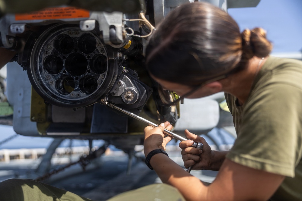 22nd MEU(SOC) | VMM-263 (Reinforced) Marines Conduct Intermediate Level Maintenance