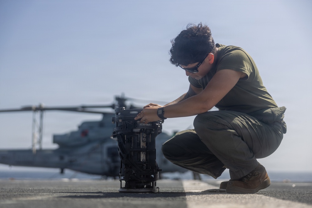 22nd MEU(SOC) | VMM-263 (Reinforced) Marines Conduct Intermediate Level Maintenance