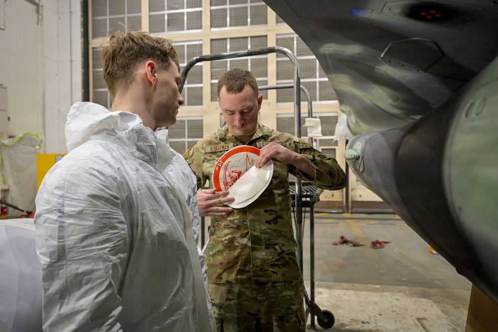 F-16 Structural Maintenance and Paint Preparation at Misawa Air Base