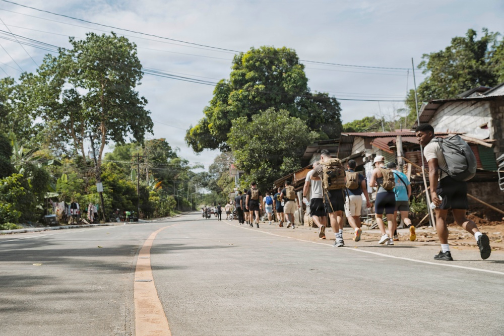 MRF-SEA Marines, Sailors Hike Mount Samat during Bataan Death March PME