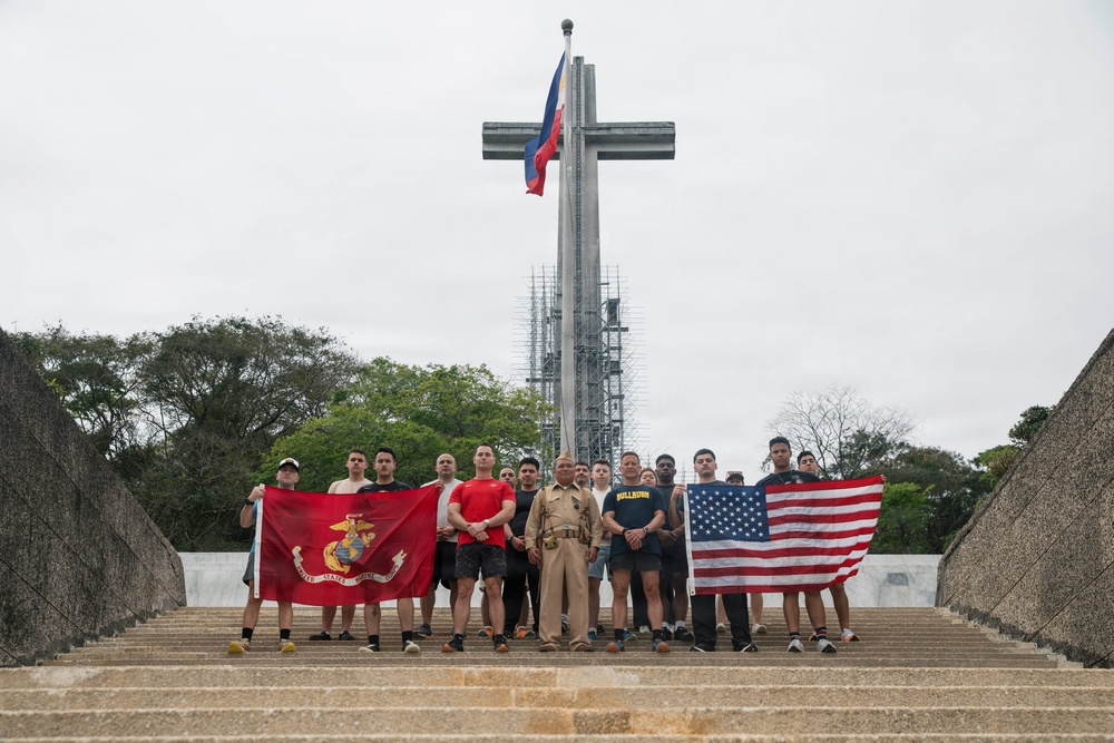 MRF-SEA Marines, Sailors Hike Mount Samat during Bataan Death March PME