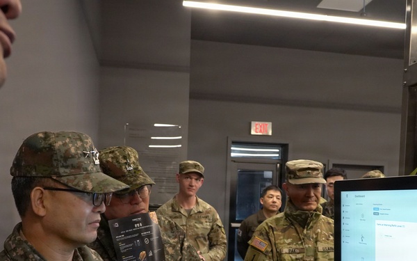 ROK Army Logistics Command commander observes Autonomous Kitchen operations