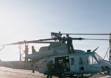 11th MEU Marines, Sailors Conduct Rotary Aircraft Maintenance