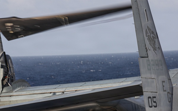22nd MEU(SOC) | MV-22B Osprey Flight Operations aboard USS Iwo Jima