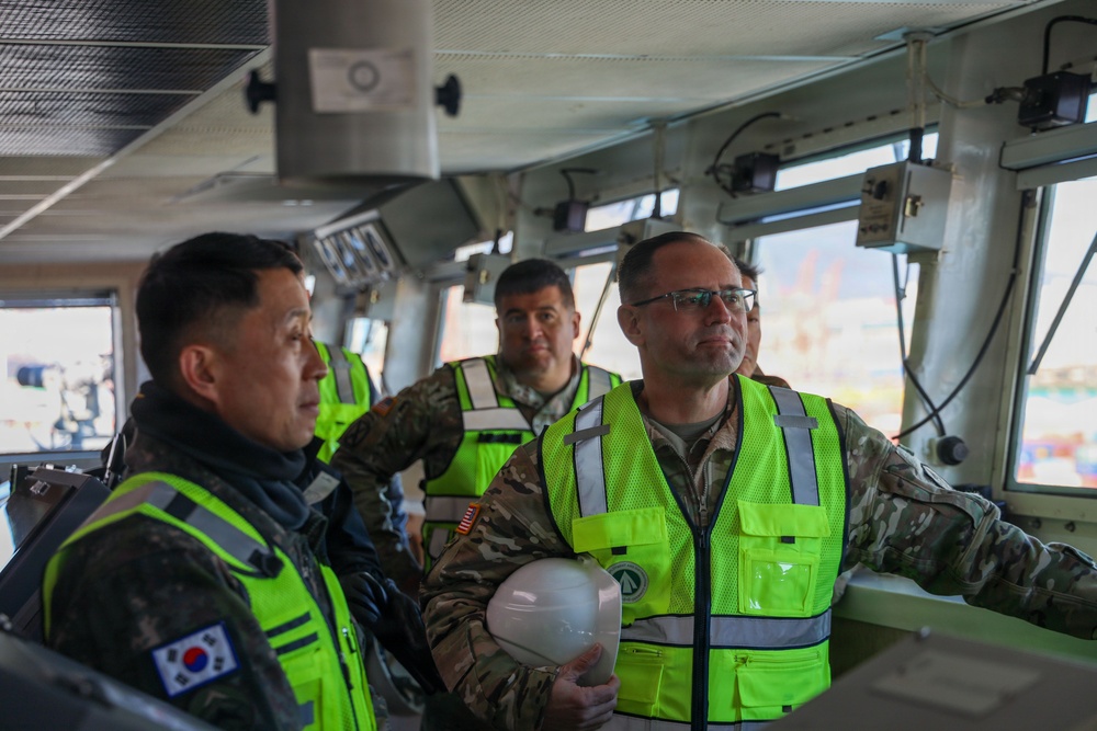 Transportation Command Leadership surveys Korean Rotational Forces Exercise