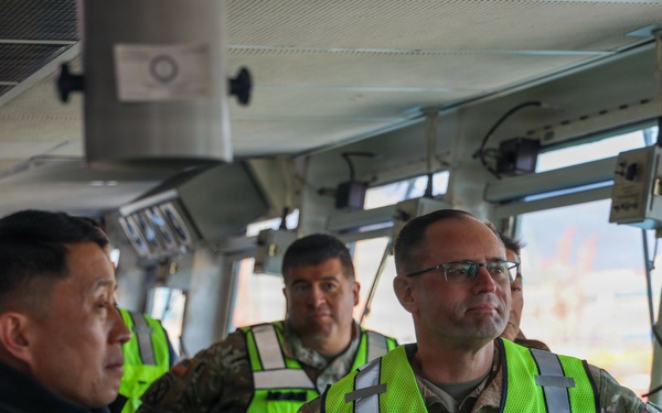 Transportation Command Leadership surveys Korean Rotational Forces Exercise