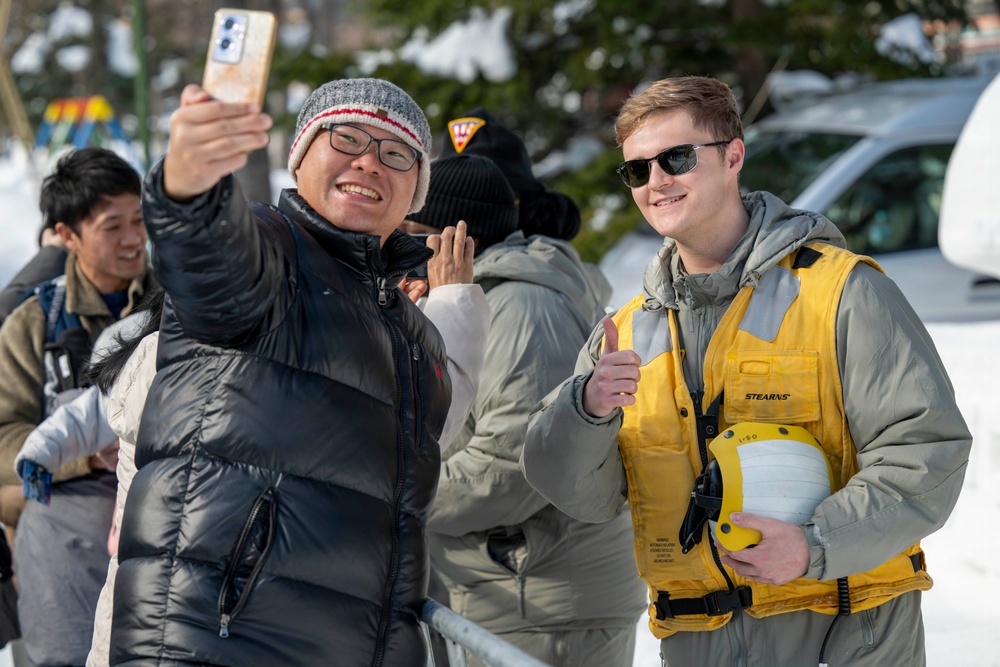 Sailors From Naval Air Facility Misawa participate in the 2026 Sapporo Snow Festival