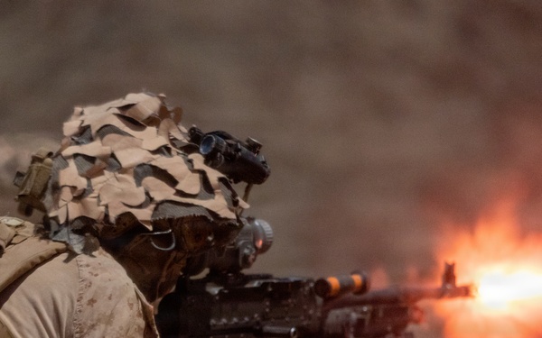 U.S. Marines with 3rd Bn, 7th Marines take part in night company attacks during SLTE