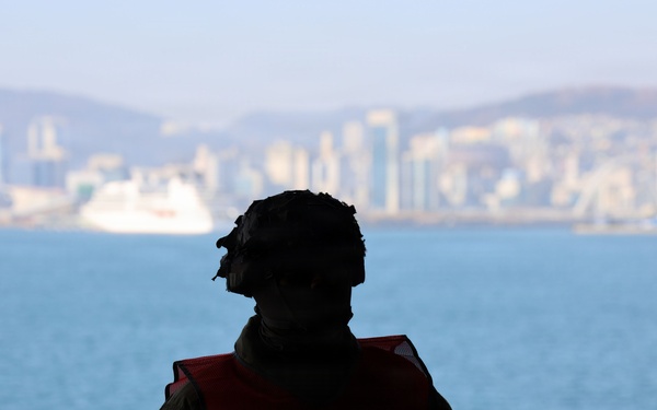 U.S. Army vehicles arrive in Busan during KRF exercise