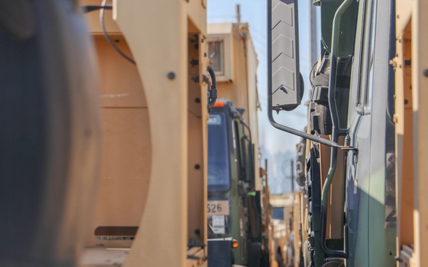 U.S. Army vehicles arrive in Busan during KRF exercise