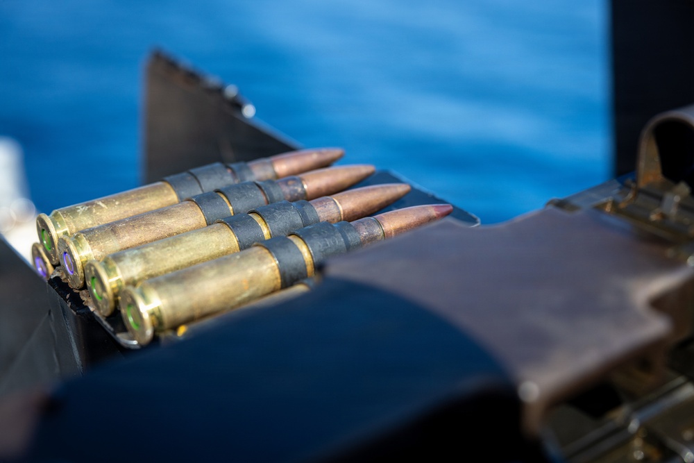11th MEU Marines, Sailors Conduct a Live-Fire Integration Range Aboard USS Comstock