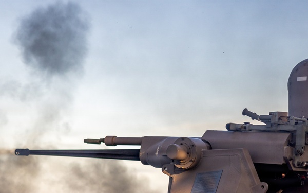 11th MEU Marines, Sailors Conduct a Live-Fire Integration Range Aboard USS Comstock