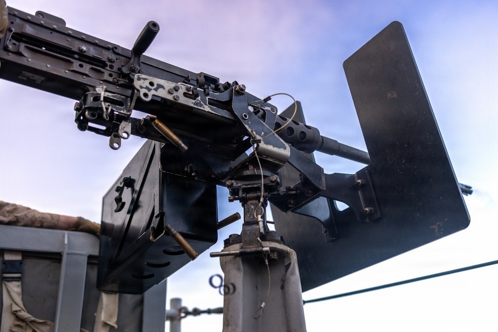 11th MEU Marines, Sailors Conduct a Live-Fire Integration Range Aboard USS Comstock