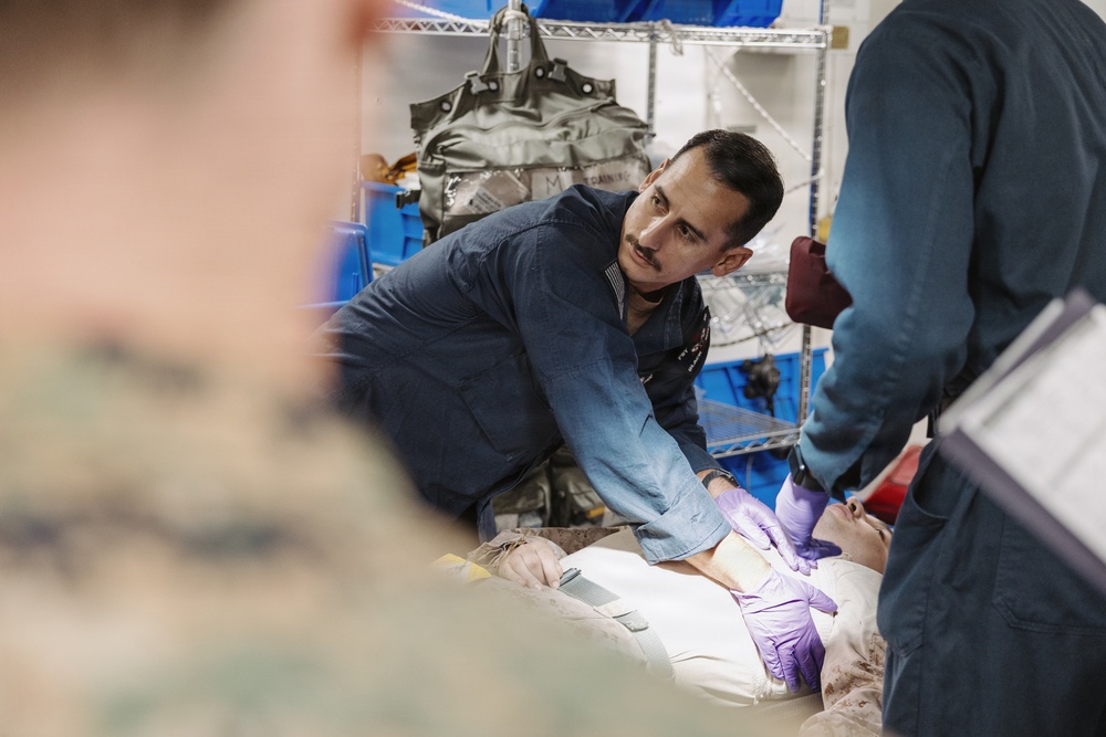 11th MEU Marines, Sailors Conduct Mass Casualty Exercise