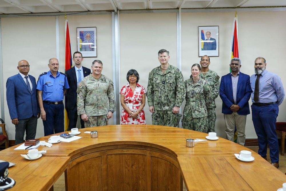 Senior U.S. Leaders Meet with Mauritius Leadership During Cutlass Express 2026
