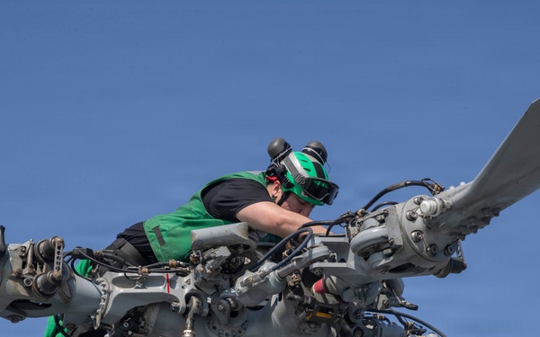 Abraham Lincoln Conducts Routine Maintenance