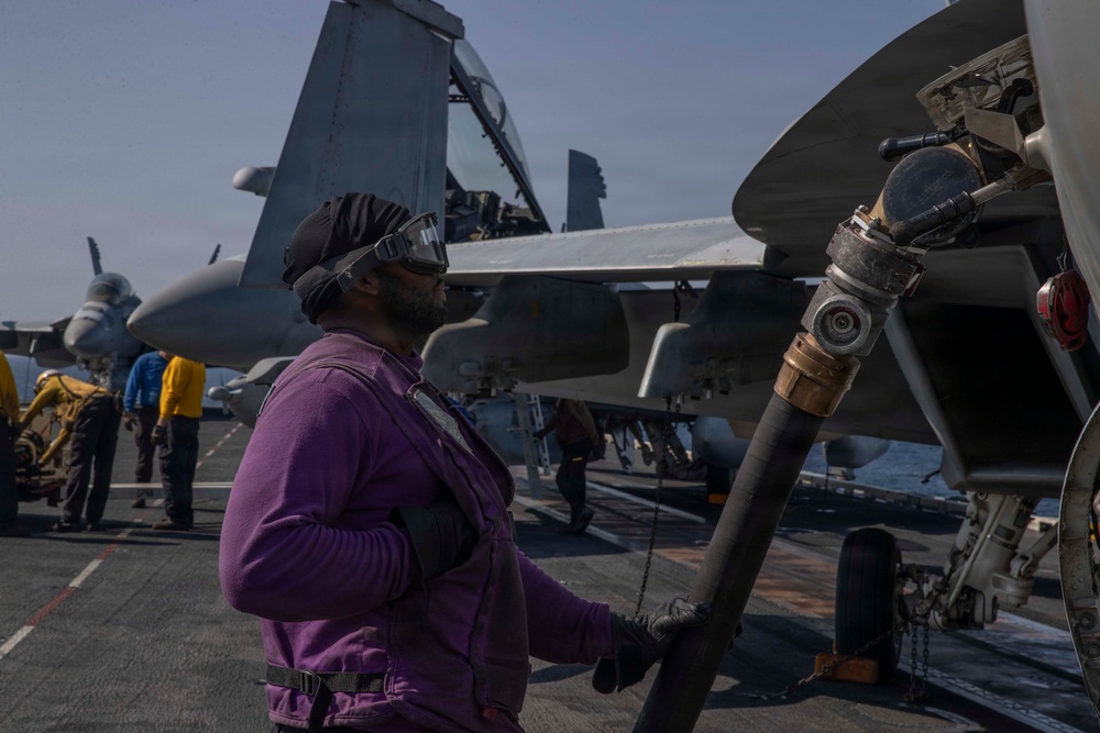 Abraham Lincoln Conducts Routine Operations