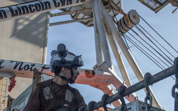 Abraham Lincoln Conducts Routine Operations