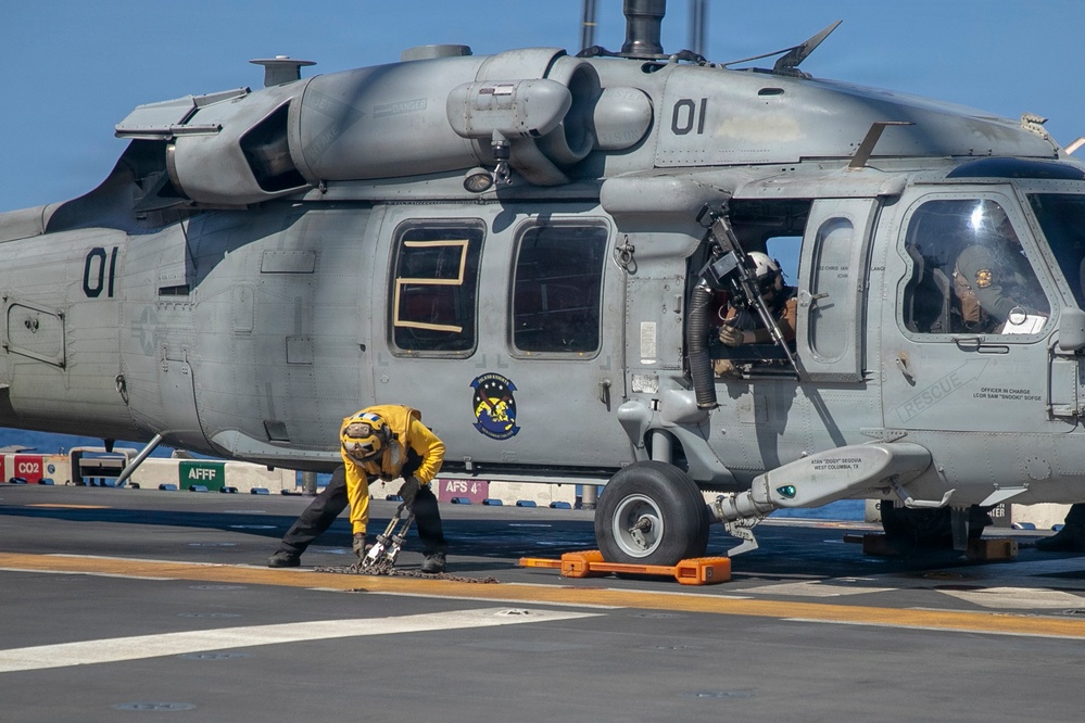 USS Tripoli Conducts Flight Operations