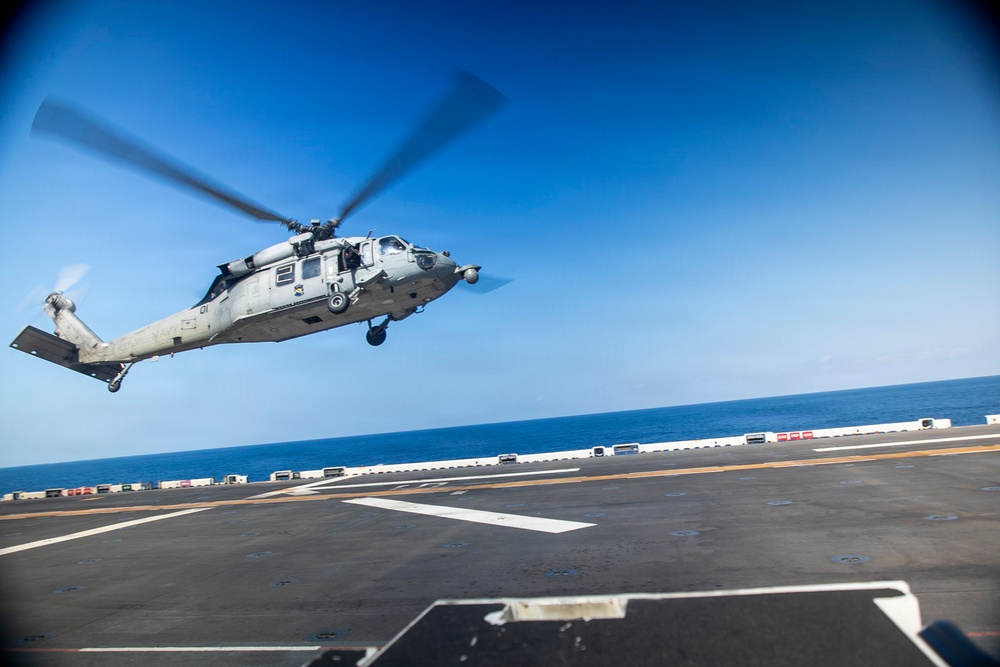 USS Tripoli Conducts Flight Operations