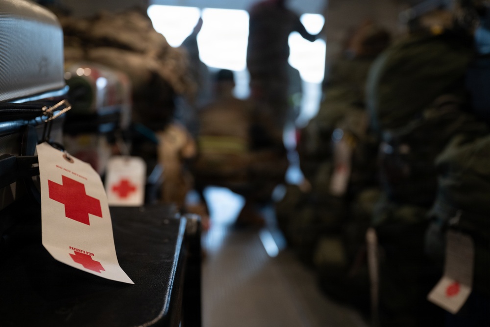 379 EMDS Airmen secure patients aboard C-17 Globemaster III aircraft