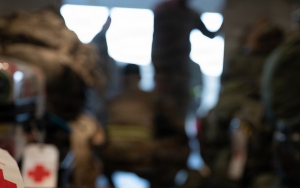 379 EMDS Airmen secure patients aboard C-17 Globemaster III aircraft