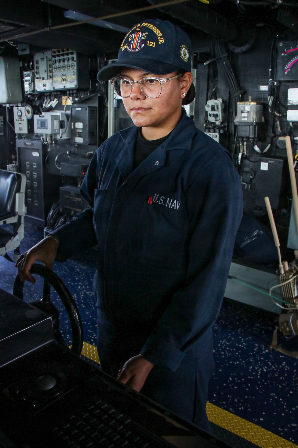 Frank E. Petersen Jr. conducts routine operations