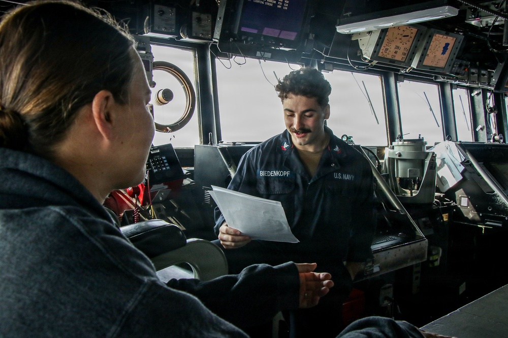 Frank E. Petersen Jr. conducts routine operations