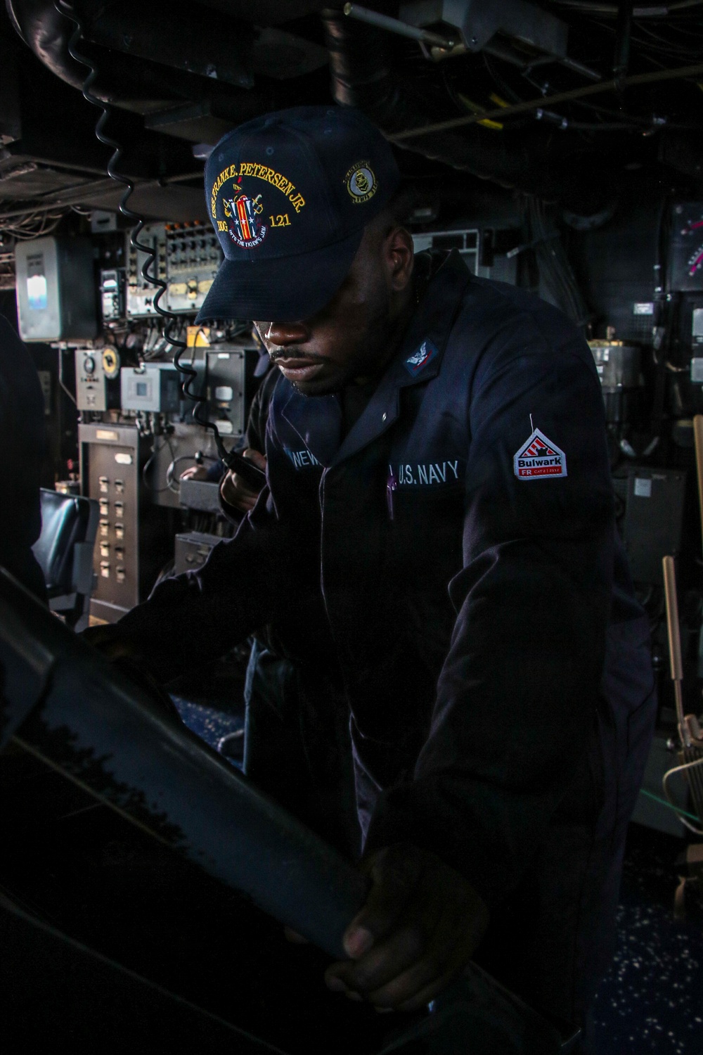 Frank E. Petersen Jr. conducts replenishment-at-sea with Henry J. Kaiser