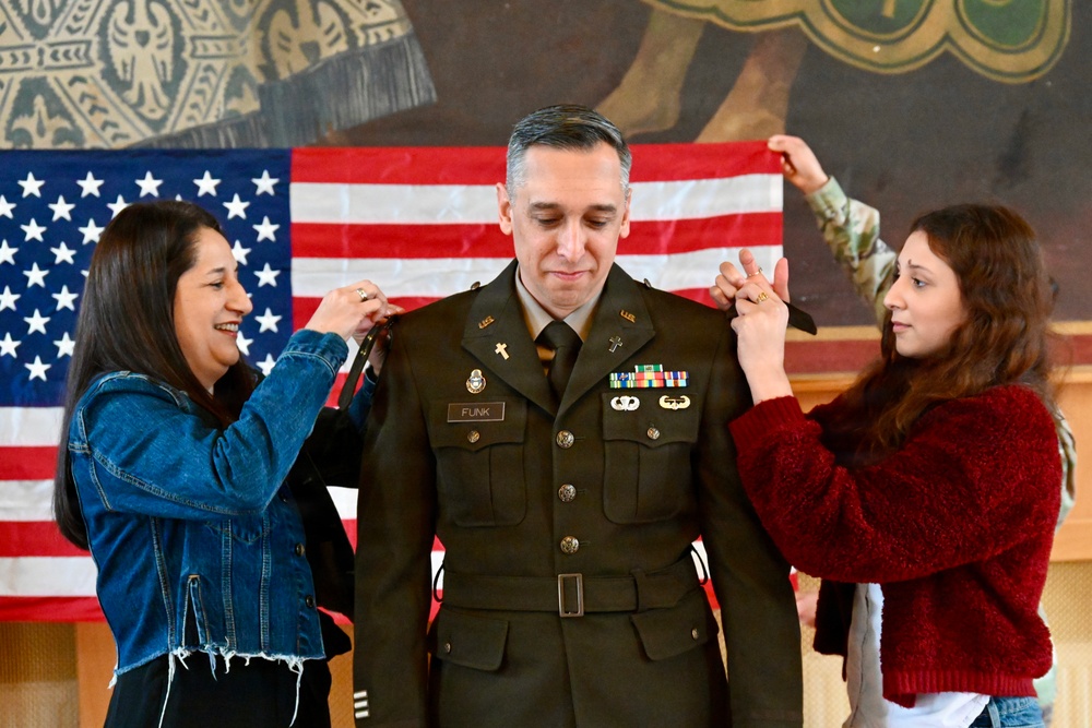 USAG Stuttgart celebrates Chaplain (Maj.) Bryan Funk's promotion