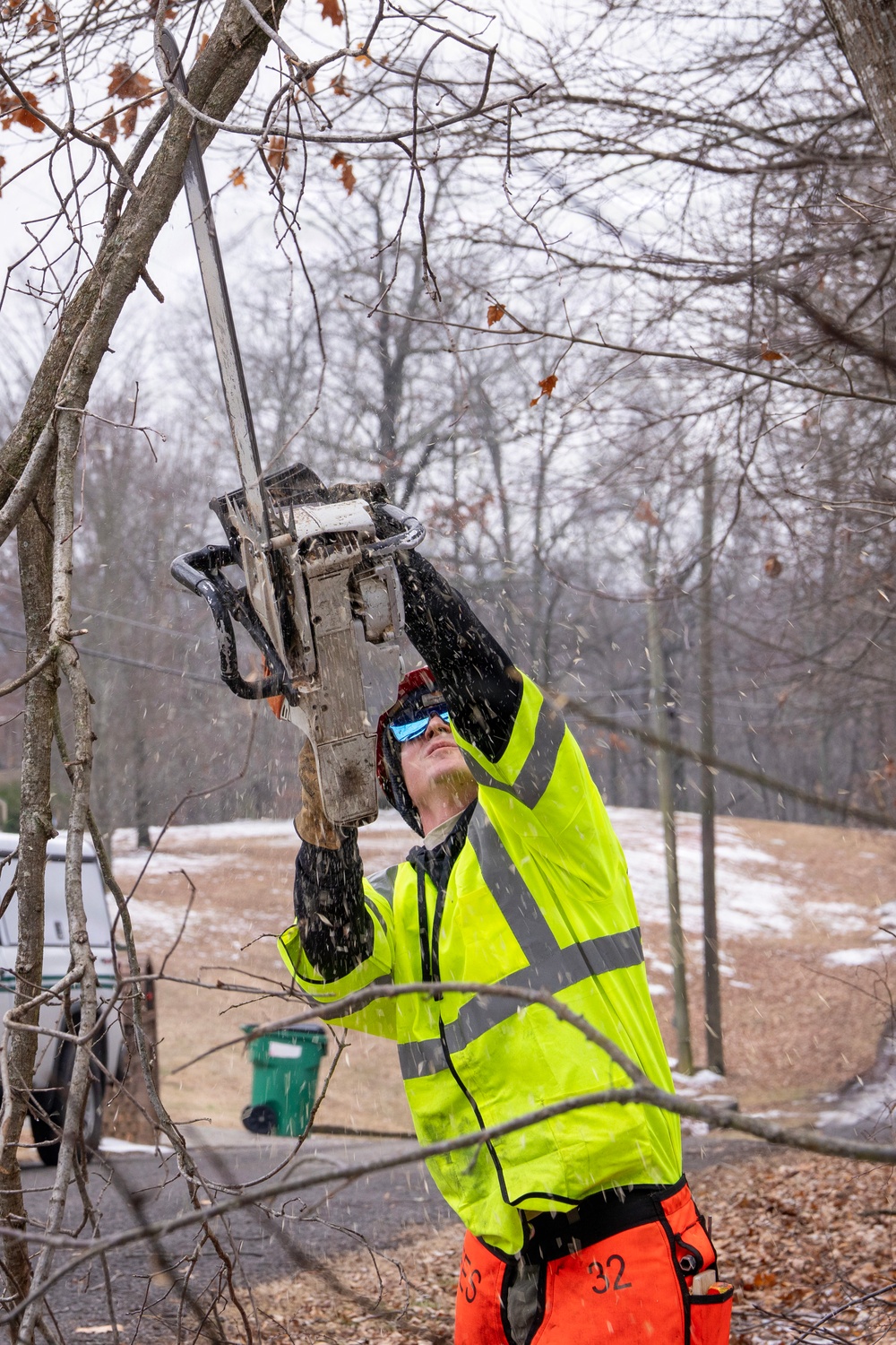 U.S. Forest Service Cut and Toss Crews Clear Debris after Winter Storms in Tennessee