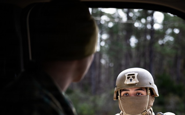 2nd Marine Logistics Group Headquarters and Service Battalion Conducts Security Control Point Training