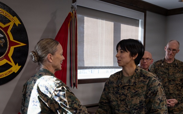2nd MLG Commanding General Recognizes, Awards Marines