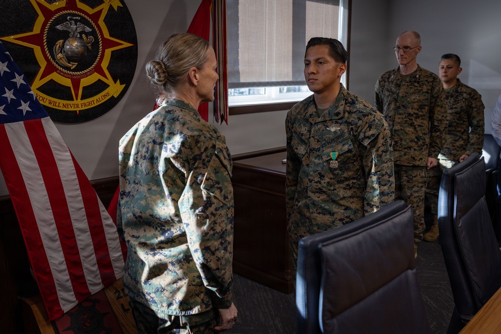 2nd MLG Commanding General Recognizes, Awards Marines